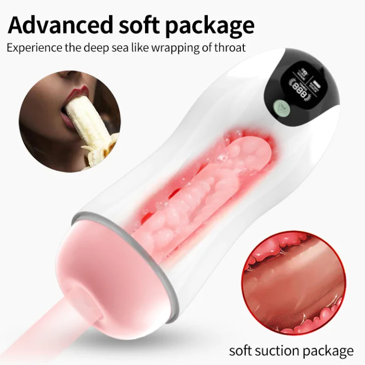 Automatic Male Masturbator Sucking Vibration Oral Sex Real Vagina Pocket Cat Penis Oral Sex Machine Toy