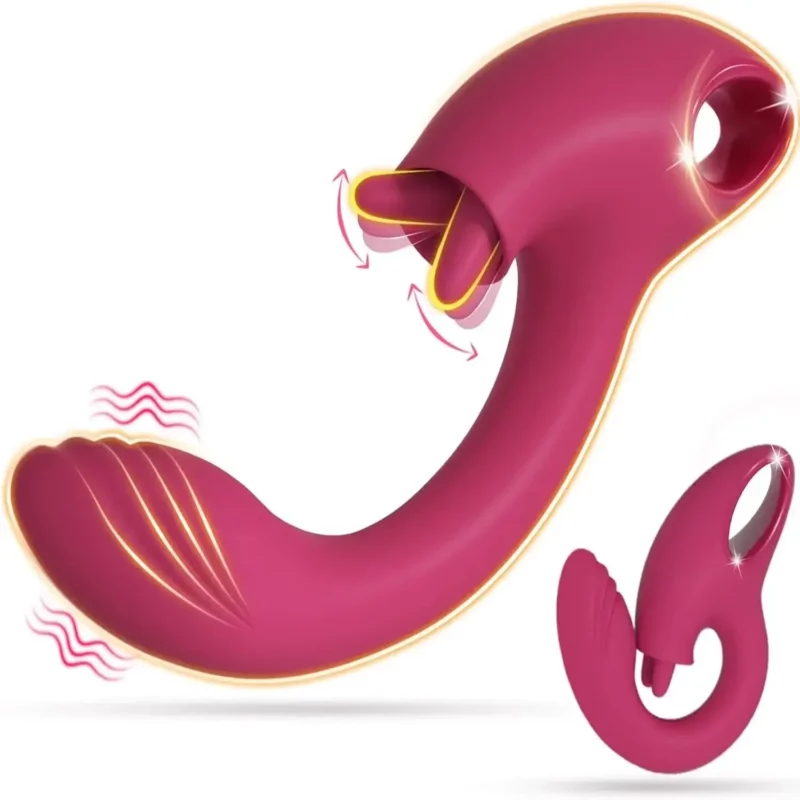 2 In 1 G Spot Clitoral Vibrator For Women Clitoris Stimulator Licking Machine Female Masturbator Dil