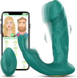 Freya - 3 IN 1 Wearable Remote Vibrator with 9 Rabbit Clit Vibrator & 9 Thrusting Dildos G Spot Vibrator