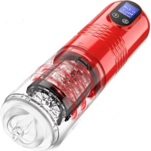 Malcolm - Automatic 10 Vibrating & 6 Thrusting LCD Display Male Masturbator Men Pocket Pussy Male Stroker 3D Sleeve Sex Machine