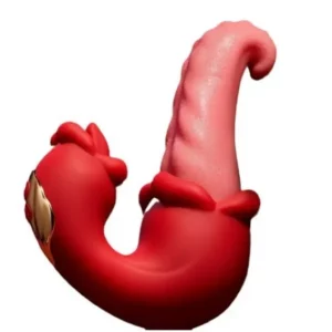 OpalSway Twin Rose Thrusting G Spot Vibrator - Tongue Teasing & Vibrating