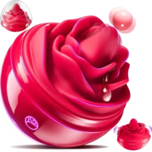 Genesis - 7 Tongue Licking & Vibrating Anal Nipple Clitoral Stimulator Rose Sex Toy Vibrator