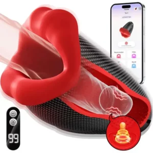 Cedric - 9 Tapping & Vibrating APP Control LCD 360° Wrapped Male Sex Toys for Men Penis Vibrator